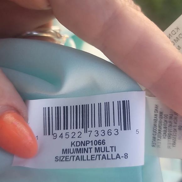 Kensie mint green yellow floral racerback sleeveless ruffled dress 8 - Picture 5 of 14